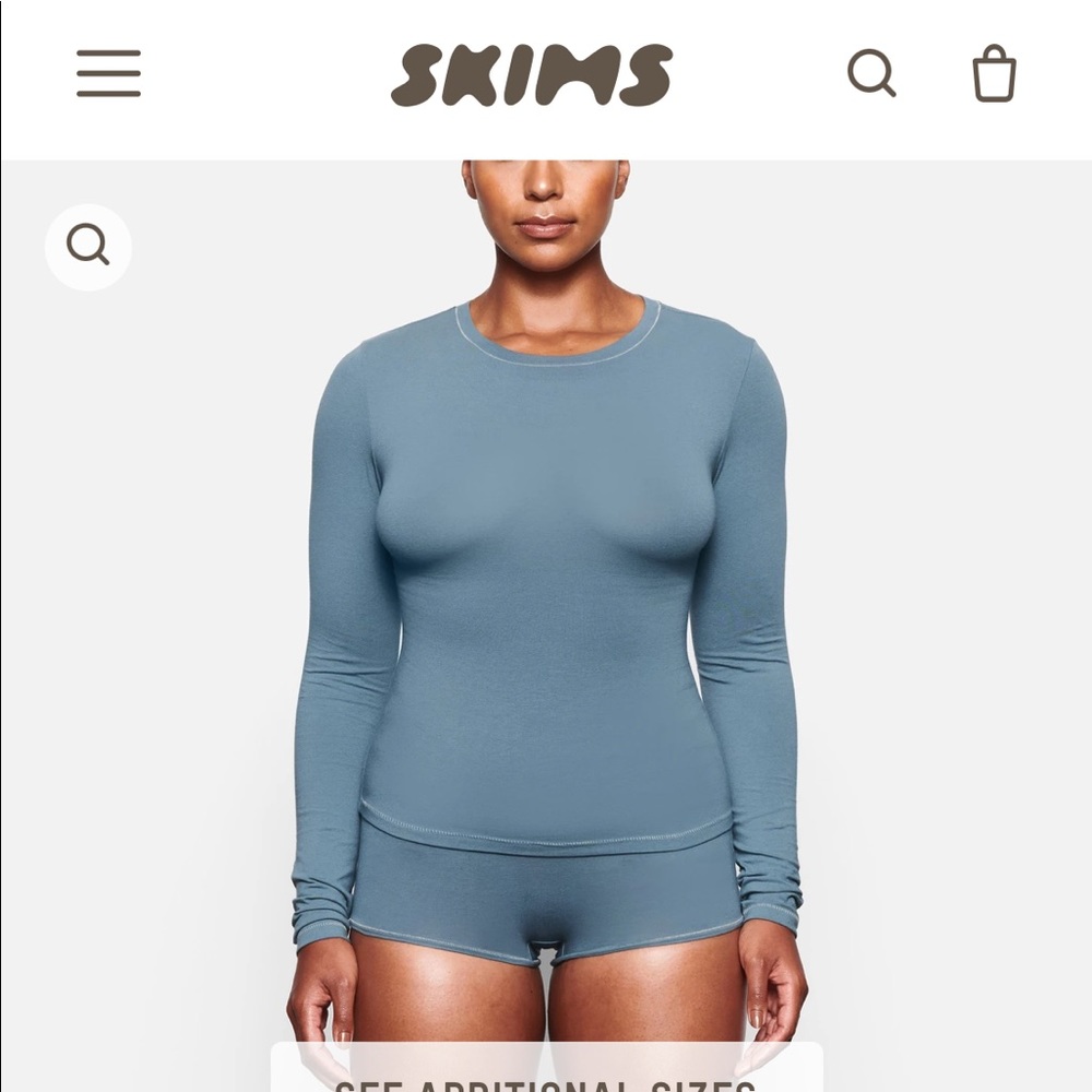 SKIMS Cotton Jersey Long Sleeve T-Shirt